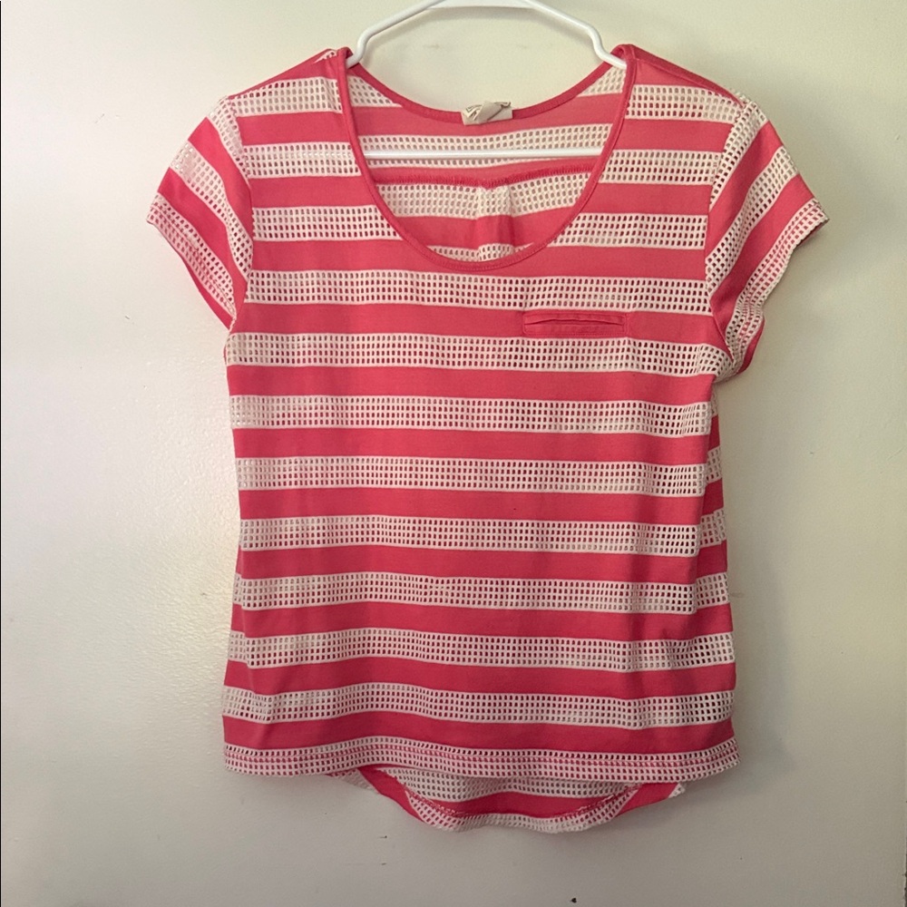 Converse Pink and White Striped Tee